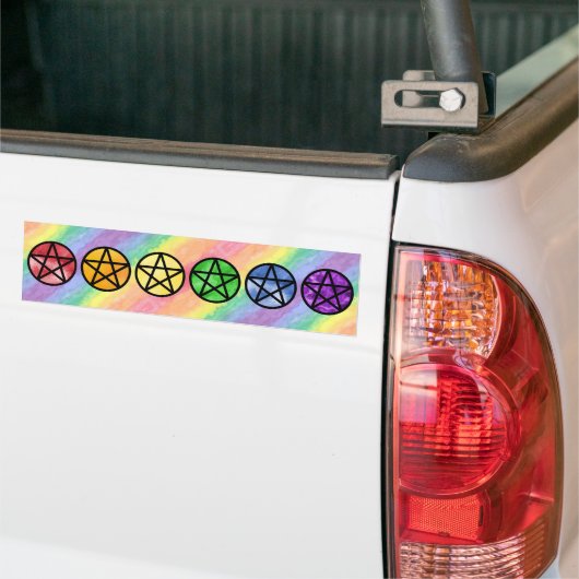 Rainbow Pentagramm Autoaufkleber (Auf Lkw)