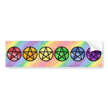 Rainbow Pentagramm Autoaufkleber