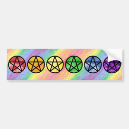 Rainbow Pentagramm Autoaufkleber