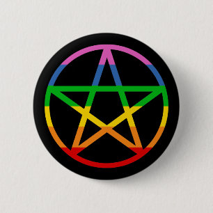 Rainbow-Pentagramm Button