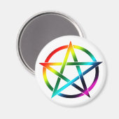 Rainbow Pentagramm Magnet (Vorderseite/Rückseite)
