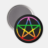 Rainbow Pentagramm Magnet (Vorderseite/Rückseite)
