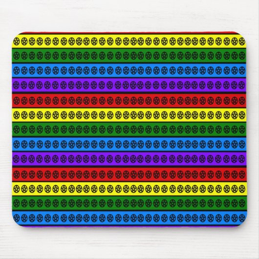 Rainbow Pentagramm Mousepad (Vorne)