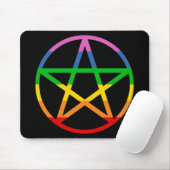 Rainbow Pentagramm Mousepad (Mit Mouse)