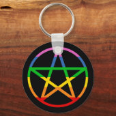 Rainbow Pentagramm Schlüsselanhänger (Vorderseite)