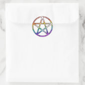 Rainbow Pentagramm Sticker (Tasche)