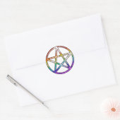 Rainbow Pentagramm Sticker (Umschlag)