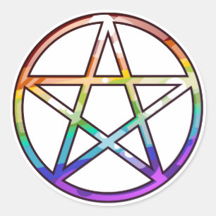 Rainbow Pentagramm Sticker