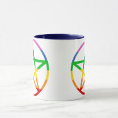 Rainbow Pentagramm Tasse (Zentrum)