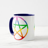 Rainbow Pentagramm Tasse (Vorderseite Links)