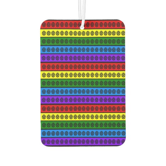 Rainbow-Pentagramme Autolufterfrischer (Rückseite)