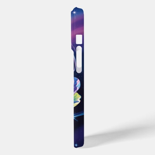 Rainbow Peony in Cosmic Bloom Case-Mate iPhone Hülle (Rückseite / Links)