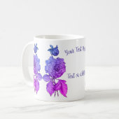 Rainbow Peony Personalisiert Kaffeetasse (Vorderseite Links)