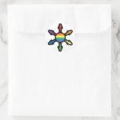 Rainbow People Circle Runder Aufkleber (Tasche)