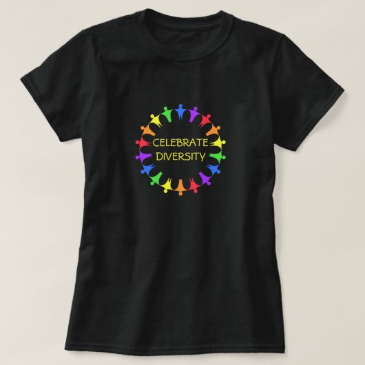 Rainbow People feiern Diversity T-Shirt (Design vorne)