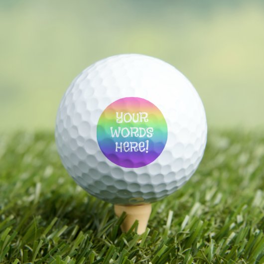 Rainbow Personalisiert Golf Ball (Insitu T-Shirt)