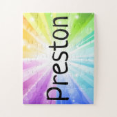 Rainbow Personalisiert Kids Kindername Puzzle (Vertikal)