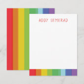 Rainbow Personalisiert Mitteilungskarte (Vorne/Hinten)