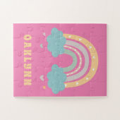 Rainbow Personalisiert Name Girls Puzzle (Horizontal)