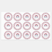 Rainbow Personalisiert Name School Etiketten (Blatt)