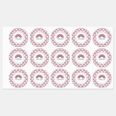 Rainbow Personalisiert Name School Etiketten (Blatt)