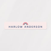 Rainbow Personalisiert Name School Waterproof Mode Etiketten (Design 1)