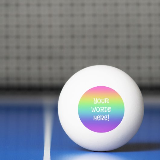 Rainbow Personalisiert Pong Pong Ball Tischtennisball (Netto)
