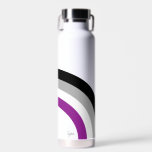 Rainbow-Personalisiert Trinkflasche<br><div class="desc">Ein wunderschönes asexuelles Stolz für einen demiromantischen Freund mit den coolen asexuellen Fahnen,  die in einen schwarzen,  grauen,  weißen und lila Regenbogen geformt sind. Hübsche asexuelle Tasse.</div>