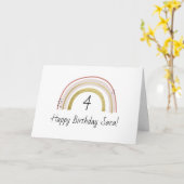 Rainbow Personalisierte Geburtstagskarte Karte (Gelbe Blume)