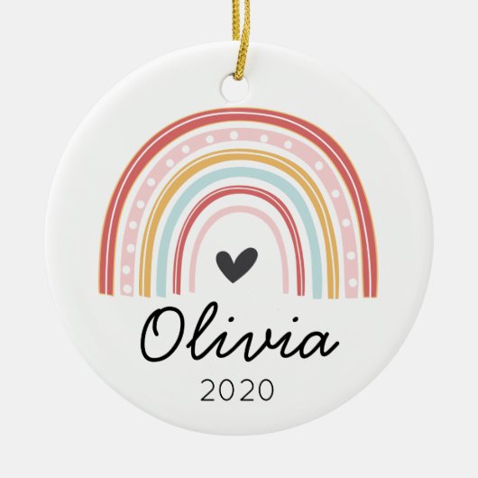 Rainbow personalisierte Weihnachtsschmuck (Vorne)