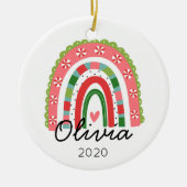 Rainbow personalisierte Weihnachtsschmuck (Vorne)