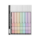 Rainbow Personalisierten Weekly Meal Planning Note Notizblock (Rotiert)