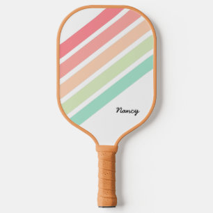Rainbow Personalized Name Custom Pickleball Paddle