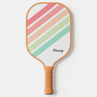 Rainbow Personalized Name Custom Pickleball Paddle