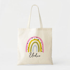 Rainbow Personalized Name Tote Bag Custom Gift Tragetasche