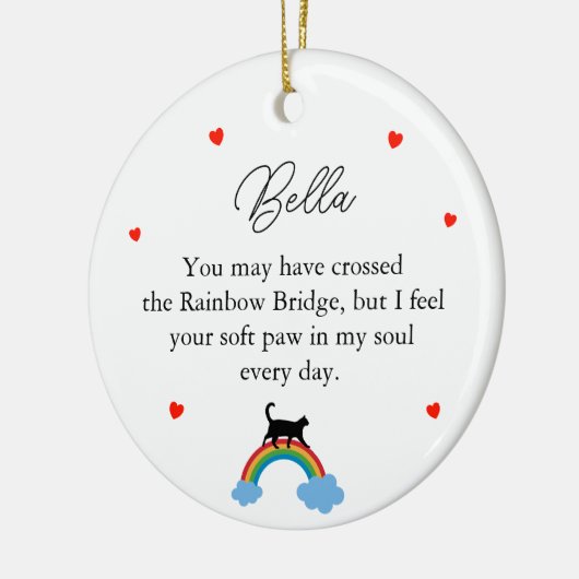 Rainbow Pet Name Keramik Ornament (Links)