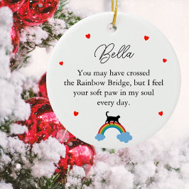 Rainbow Pet Name Keramik Ornament