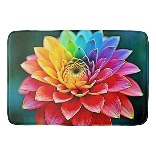 Rainbow Petal Badematte (Vorderseite)