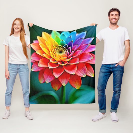 Rainbow Petal Fleecedecke (Beispiel)