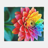 Rainbow Petal Fleecedecke (Vorderseite (Horizontal))
