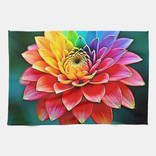 Rainbow Petal Geschirrtuch (Horizontal)