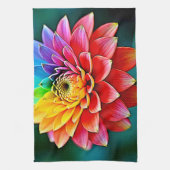 Rainbow Petal Geschirrtuch (Vertikal)