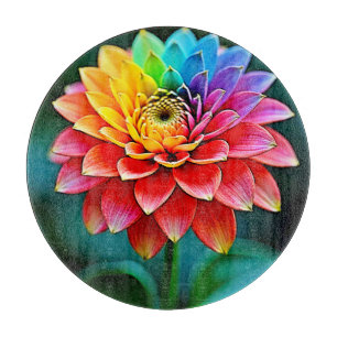Rainbow Petal Schneidebrett