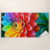 Rainbow Petal Strandtuch (Vorderseite)