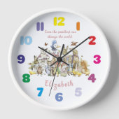 Rainbow Peter der Kaninchen und Freunde der Wall-U Uhr (Vorderseite)