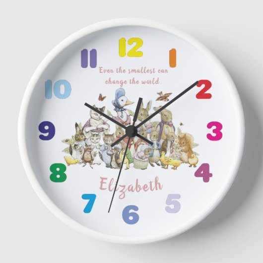 Rainbow Peter der Kaninchen und Freunde der Wall-U Uhr (Vorderseite)