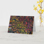 Rainbow Petrified Dinosaurier Bone Karte (Gelbe Blume)