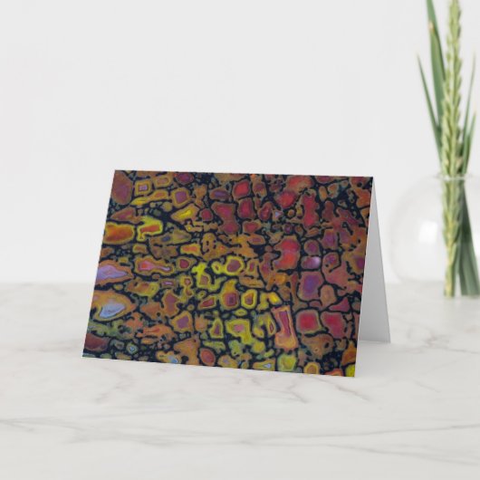 Rainbow Petrified Dinosaurier Bone Karte (Vorderseite)