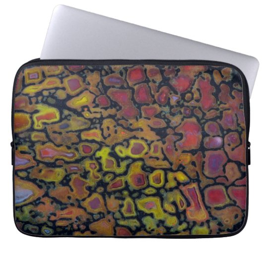 Rainbow Petrified Dinosaurier Bone Laptopschutzhülle (Vorderseite)