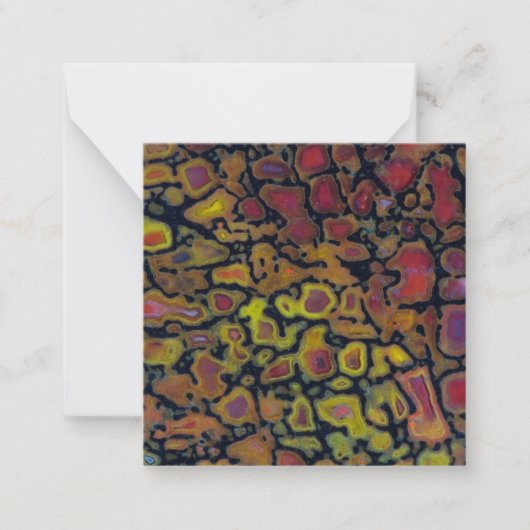 Rainbow Petrified Dinosaurier Bone Mitteilungskarte (Vorderseite)